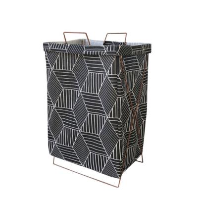 China Modern Wholesale Heavy Duty Folding Laundry Hamper Laundry Basket For Bedroom for sale