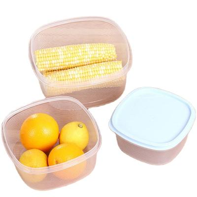 China Freshness New Next BPA Free Lock Square Reusable Clear Plastic Food Preservation Plastic Storage Containers Set for sale