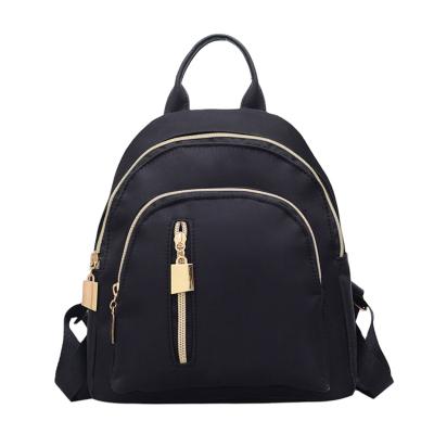 China Hot Selling Nylon Women's Backpack Purse Black Mini Lightweight Shoulder Bag Hot Anti-theft Anti-theft Backpack for sale