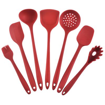 China Viable in Stock Kitchen Accessories 7pcs Spatula Silicone Heat Resistant Non-Stick Cookware Set for Cooking for sale