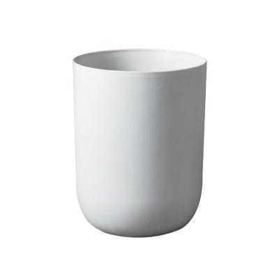 China Without Cutstomized Style Lid Outdoor Single Household Plastic Trash Can White for sale