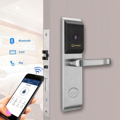 China 7 Star Hotel Us Opera Mobile Blue Online Keyless System Keyless ANSI Zigbee Wifi Digital Rfid Digital App Tooth Hotel Pms Keyless Smart Key Door Lock For Door for sale