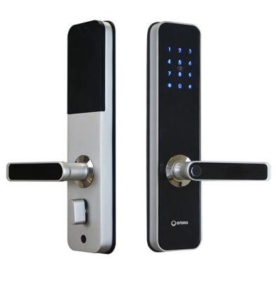 China 304 Stainless Steel Orbita New Fashion Fingerprint Handle Lock Ttlock Smart Home Door Lock 2022 Electric Biometric Fingerprint Lock For Wooden Door for sale