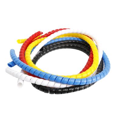 China Protect Cable Safety High Quality Protective Hydraulic Hose Anti Deformation Extruded PP PE Color Plastic Spiral Sleeving Cable for sale