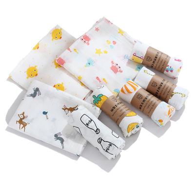 China Anti-Static Muslin Cotton Baby Wrapping Blanket Summer Thin Newborn Baby Blanket Universal Swaddle for sale