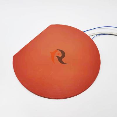 China Hotels Electric Round 220V Custom Design Flexible Silicone Rubber Heater Heating Pad for sale