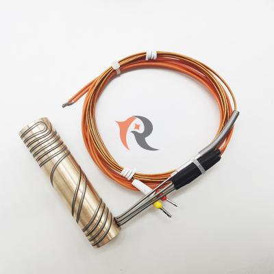 China Wrapping Machinery Induction Coil Heater Brass Material Custom Size Coil Heater With Thermocouple for sale