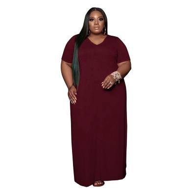 China 2021 summer breathable casual black T-shirt maxi dress 4xl plus size casual dress oversized 2021 for sale