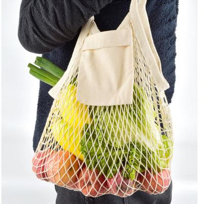 China Pure Cotton Environmental Protection Handled Net Bag for sale