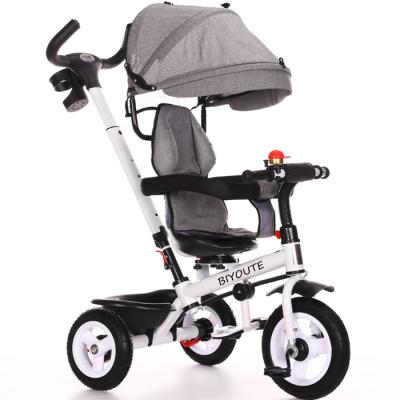 China Canopy+armrest can remove quick to install baby tricycle 4 in 1/baby cycle three wheel/4 in 1 baby stroller for sale