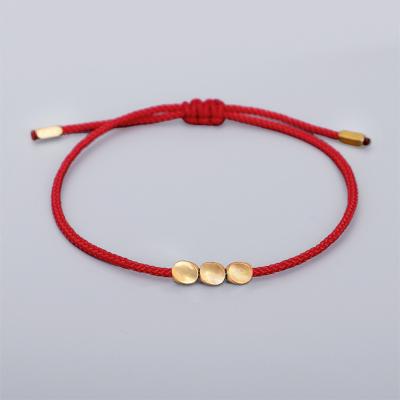 China Cheap Jewelry China Feng Shui Lucky Bracelets Yoga Religious Red Prayer Gift Friendship Bracelet Friendship Gift Wax String Buddhism Bangles for sale