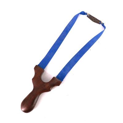 China Portable Catapult Shooting Slingshot with Rubber Band Flat Solid Wood Slingshot with Classic Construction for sale