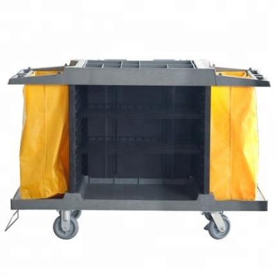 China Eco - Friendly Multifunction Cleaning Service Trolley Cart For Hotel / Restaurant Use for sale