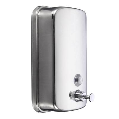 China Foam Wall Mounted Soap Dispenser 500ml 800ml 1000ml 304 Stainless Steel Hand Press Soap Dispenser for sale