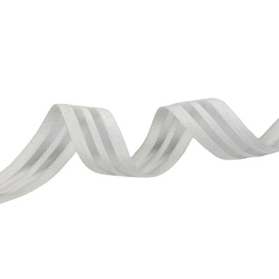 China Factory price elastic 22mm knit bra tape white poly elastic neck tape for bra for sale