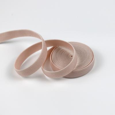 China Custom 8mm Elastic Knit Bra Strap Wide Band Flat Elastic Webbing Band for sale