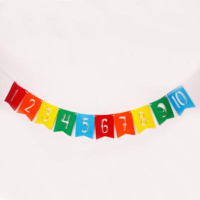 China Portable Letter Pull Flag Party Banner Decoration for sale