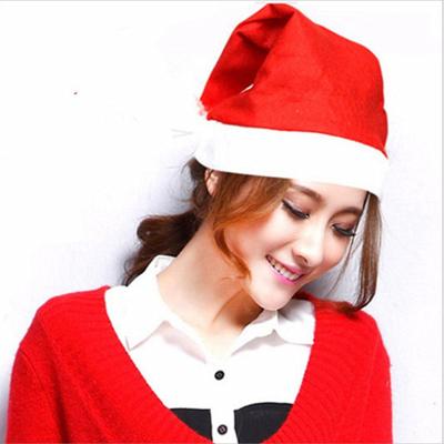 China Portable Classic Red Plush Hat Festival Party Christmas Decoration Santa Claus Hat Santa Claus Hat for sale