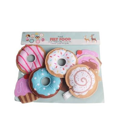 China Portable Durable And High Quality Fiber Eco Recycled Fiber Felt Foods Cookies And Donuts Biscuit For Kids And Children Playing House for sale