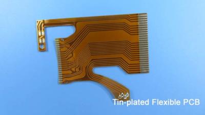 China Tin-plated Flexible Printed Circuit Board Yellow Coverlay FPCB with FR-4 Stiffener for LCD Module for sale