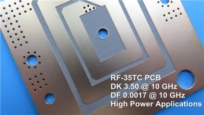 China RF-10 High Frequency PCB 60mil 1.524mm Taconic Microwave PCB Double Sided Low Loss High DK RF PCBs for sale