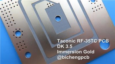 China Materials for RF laminates constructed on Taconic RF-35TC PCB Manufacturer 30 mil 0.762 mm with black soldermask for sale