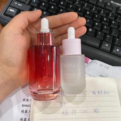 China Empty Frosted Amber Glass Personal Care Dropper Bottle for sale