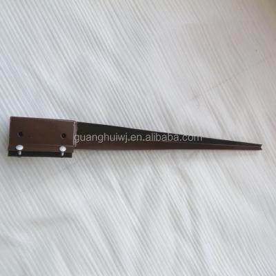 China Wooden Grounded Post Support Fence Post Anchor Spike , Metal Powder Coated 24*4*4 Inch Anchor for sale