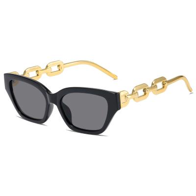 China Fashion Sunglasses Spring Summer Vintage Square Sun Glass Women Shades Luxury Female Metal Chain Sunglasses for sale