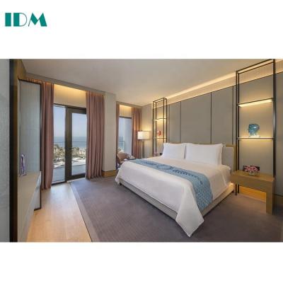 China IDM-501 Custom Modern Solid Wood Hotel Wholesale Wooden Bedroom Set For Sale for sale