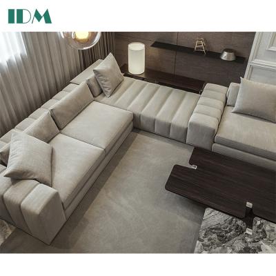 China IDM-Y28 modern ready made villa furniture sofa set popular high quality wooden living room furniture for sale