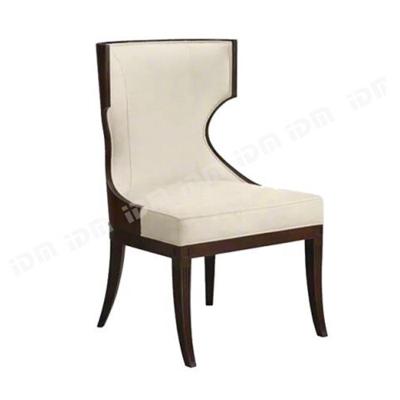 China IDM-DC008 Luxury Modern PU Chair Restaurant Solid Wood Commercial Hotel Leisure Hotel Chairs Lounge Chair for sale