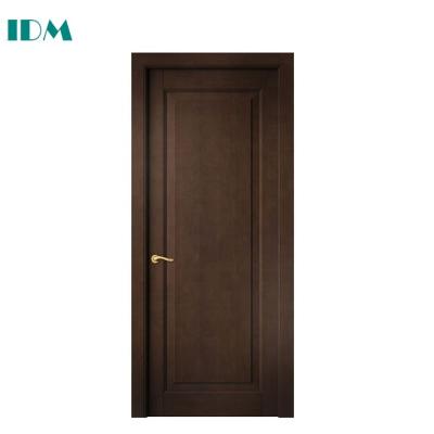 China IDM-D003 PANEL customized hotel room door hotel bathroom doors dark color wood hotel door for sale