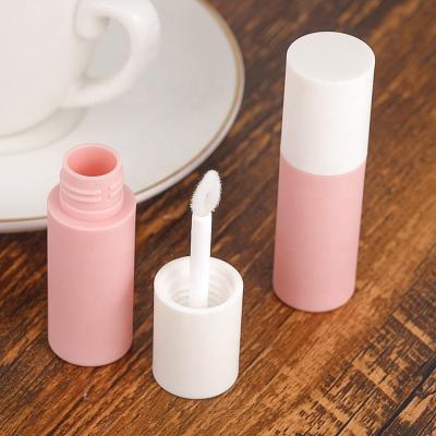 China New Plan Brand Stock 100pcs 3ml Cosmetic Lip Gloss Packaging White Pink Custom Wholesale Logo Cosmetics Lip Gloss Tubes With Magic Wand for sale