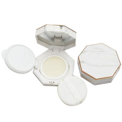 China Cosmetics Plan Brand 100Pieces 15g Stock Marble Octagon Shaped Cushion Base Wholesale Empty Case With Sponge And Puff for sale