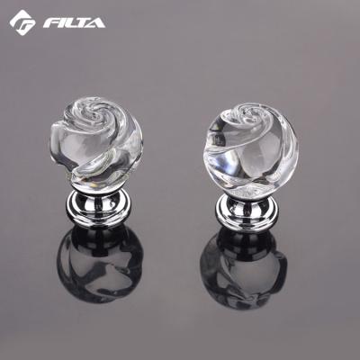 China Single Hot Selling Crystal Glass Cabinet Knobs Handles For Furniture Dressers 1559 for sale