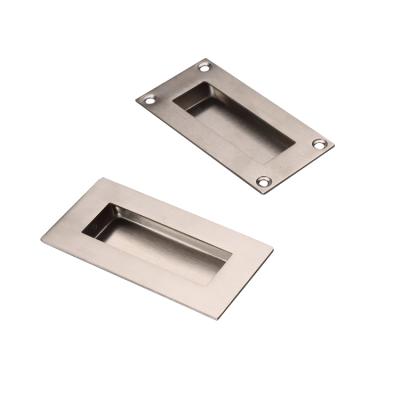 China Single Recessed Furniture Hardware Zinc Concealed Concealed Flush Pull Cabinet Handle for sale