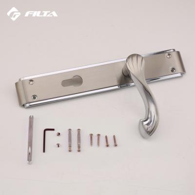 China Modern Door Handle Curving Level Handling Modern Design Zinc Door Hardware Part Main Door Handle for sale