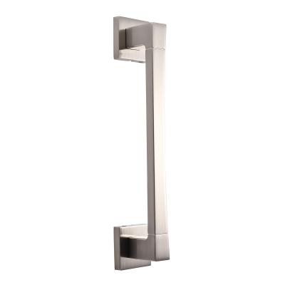 China Modern Fancy Zinc Alloy Square Brushed Nickel Hardware Modern Door Pull Handle, Sliding Barn Door Handle for sale