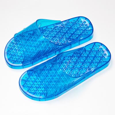 China High Quality Transparent Indoor Plastic Anti-Slippery Slippery Slippery PVC Lady Foot Massage Foot Bath Disposable Home Slippers for sale