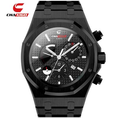 China Men's Watch Full Calendar Automatic Mechanical Multifunction Waterproof Men's Watch Conjuncture Steel Band Watch Quartz Luminous for sale