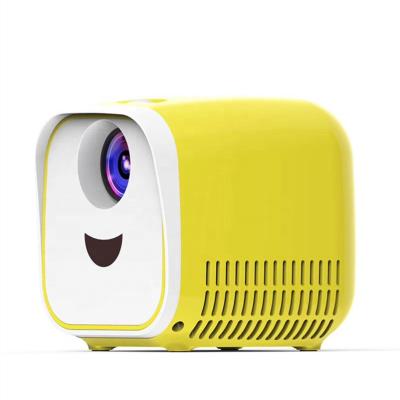 China Integrated Speakers AUN L1 USB LED Beamer Video Projector For 1080P Home Theater LED Projector Wholesale Cheap Yellow for sale