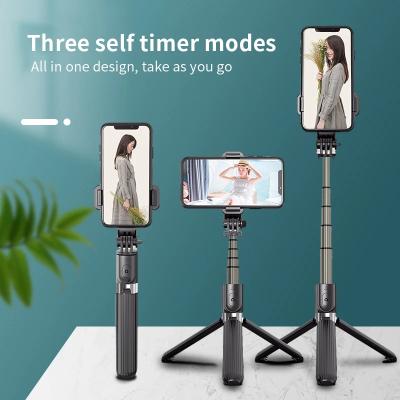 China ZF L03 Mini Portable Mini Portable Selfie Stick Tripod Tooth Folding Live Stand Selfie Artifact Aluminum Alloy Digital Sports Camera Selfie Stick Blue for sale