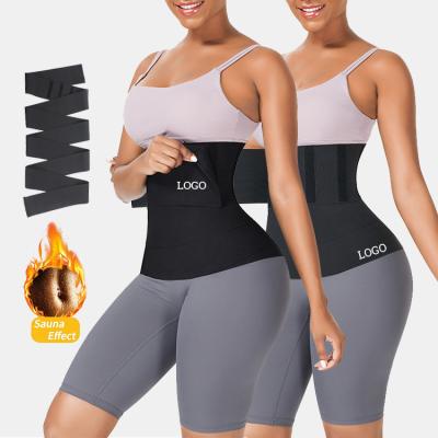 China Wholesale New Antibacterial Women Tummy Trimmer Control Wrap Waist Trainer Slimming Belt Body Shaper With Custom Logo for sale