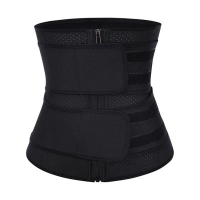 China New Design Breathable Logo Compression Double Belt Women Custom Lose Weight Body Shaper Latex Waist Trainer for sale