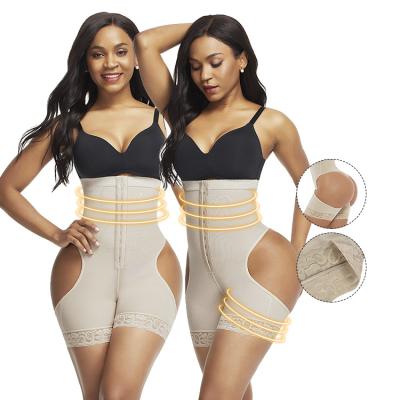 China New Design High Elasticity Antibacterial Waist Compression Tummy Control Lingerie Hip Enhancer Fat Bodysuit Bodysuit for sale