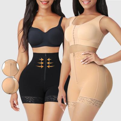 China New Dsign Antibacterial Women And Ladies Zipper Belly Trimmer Control Shaper Hip Enhancer Shapewear Butt Lifter Waist Hooks Hip Enhancer for sale