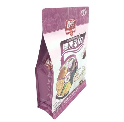 China 100g 250g 500g 1kg food stand biodegradable resealable zipper flat bottom zipper bags for coffee bean food snack packaging for sale