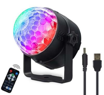 China Residential DJ Disco Ball Disco Lights, RGB LED Magic Ball Sound Control Disco Stage Light for Home Room Parties Kids Birthday Wedding Show for sale