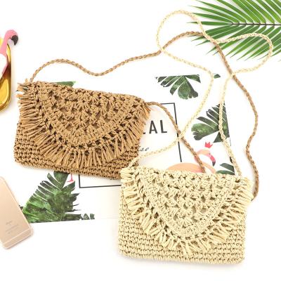 China Wholesale Bohemian Handwoven Paper Straw Bag Summer Beach Bali Crossbody Bag for sale